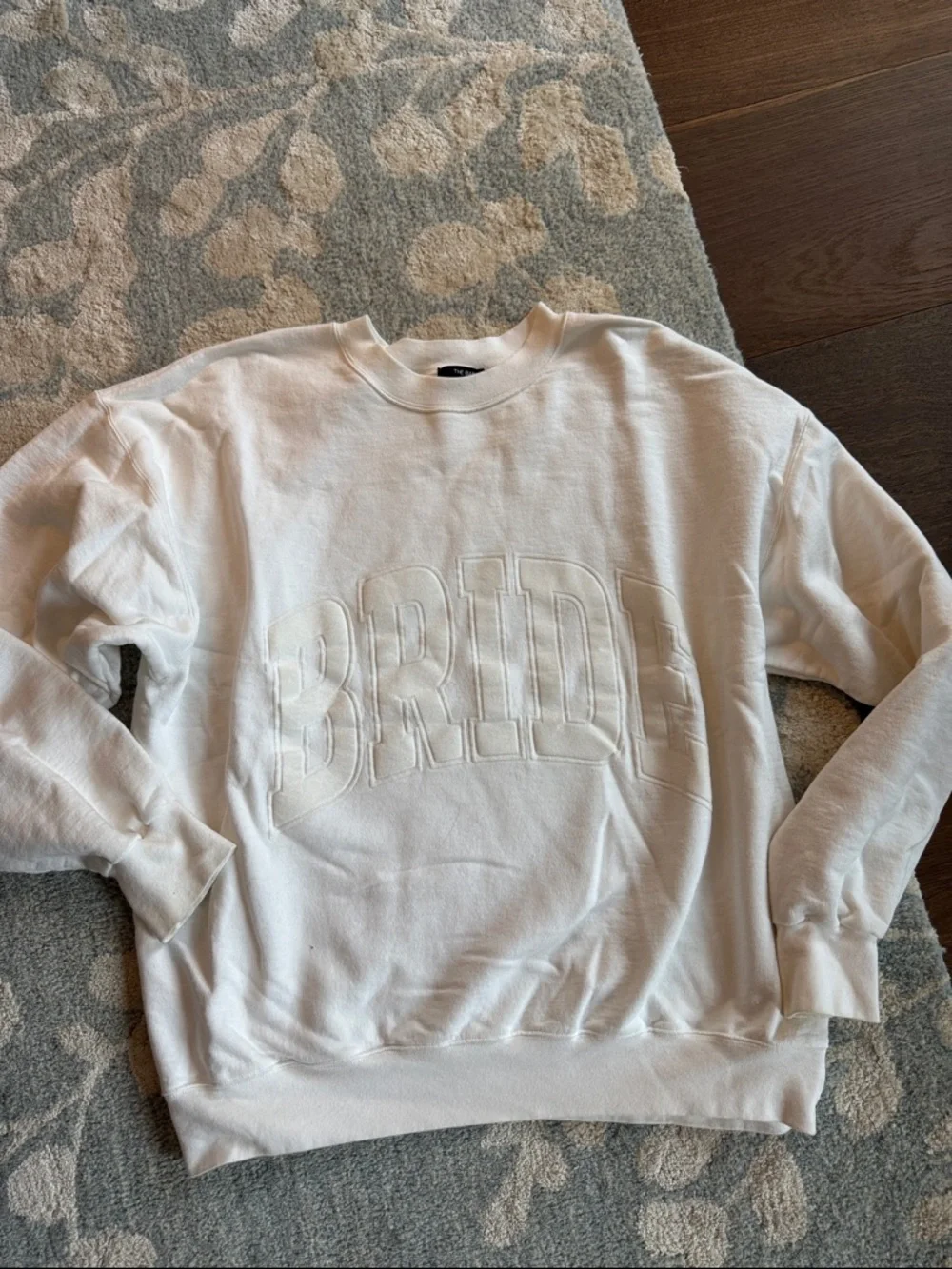 The Bar White 'BRIDE' Embroidered Crewneck Sweater - Picture 2 of 3